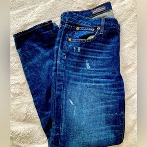 J crew dark wash “Broken in Boyfriend” Jeans size 27